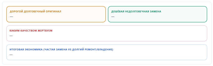 ТРИЗ: Прием «Дешевая недолговечность взамен дорогой долговечности»